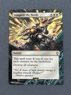 Vanquish the Horde MTG Final Fantasy Commander Hand Painted Altered Art Tentz - Image 1