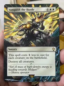 Vanquish the Horde MTG Final Fantasy Commander Hand Painted Altered Art Tentz - Image 2