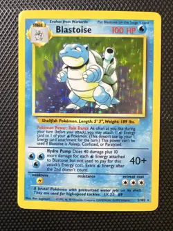 Pokemon WOTC: 1999 Base Set Blastoise Holo Rare 2/102 Near Mint / Mint - Image 1