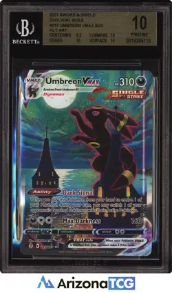 Pokemon 2021 Umbreon VMAX 215/203 Alt Art SR Evolving Skies PRISTINE BGS 10 - Image 1