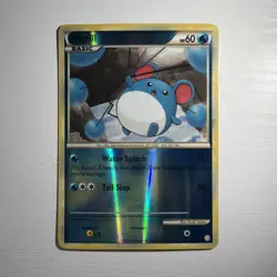 Pokemon TCG - Marill 74/123 - HeartGold & SoulSilver - Common Reverse Holo NM - Image 1