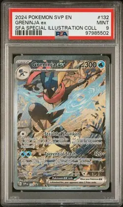 Pokemon Greninja ex 2024 SVP Black Star Promo SFA Special Il. Coll. #132 PSA 9 - Image 1