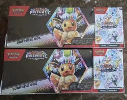 LOT OF 2 Pokemon Prismatic Evolutions Surprise Box & Booster Bundle Sams Club - Image 1