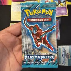 Pokemon B&W Plasma Freeze ~ 1 x Booster Pack Wrapper & 10 Pack Fresh Cards NM - Image 2