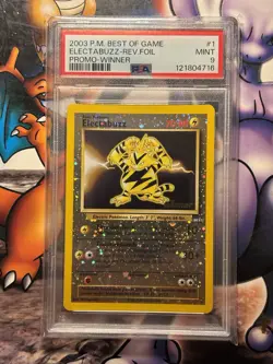2003 Pokemon ~ Best of Game Winner Promo ~ Electabuzz-Reverse Foil #1 ~ PSA 9 - Image 1