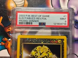 2003 Pokemon ~ Best of Game Winner Promo ~ Electabuzz-Reverse Foil #1 ~ PSA 9 - Image 2