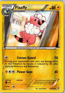 Pokemon tcg: Dragons Exalted Flaaffy #39/124 Reverse Holo - NM Uncommon .VO5 - Image 1