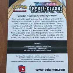 SWIRL Pokemon TCG Sword & Shield Rebel Clash Booster Pack Noctowl Promo SWIRL - Image 2