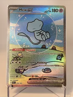Pokemon Paldean Fates Mew Ex Special Illustration Rare 232/091 Bubble Mew - Image 3