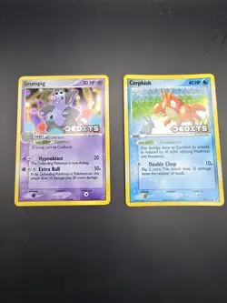Pokemon TCG EX Deoxys Holo Lot Grumpig Corphish English Stage 1 Basic 2 Nintendo - Image 1