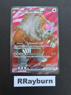 Pokemon Bloodmoon Ursaluna ex 202/167 Sv06: Twilight Masquerade Ultra Rare Holo - Image 1