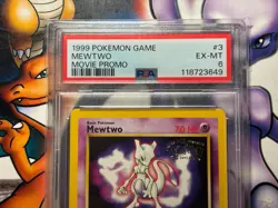 1999 Pokemon Game ~ Movie Promo ~ Mewtwo #3 ~ PSA 6 EX-MT - Image 2