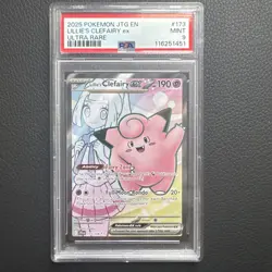 2025 POKEMON JTG EN-JOURNEY TOGETHER ULTRA RARE #173 LILLIE'S CLEFAIRY EX PSA 9 - Image 1