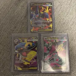 Pokemon TCG Full Art Mega Sharpedo, Mega Heracross, Mega Mawile ex - Image 1