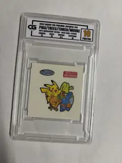 2023 Daiichi Pan Pokemon JPN 25th Anv Sticker #19 Pika Treec Torch Mudki CG 10 - Image 1