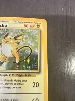 Pokemon TCG Raichu Base Set Holo 14/102 - 1999 Wizards 80HP - Image 5