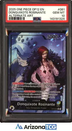 One Piece 2025 Donquixote Rosinante OP12-061 Alternate Art OP12 GEM MINT PSA 10 - Image 1