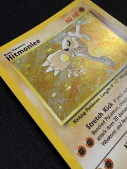 Pokemon Hitmonlee Fossil 7/62 Holo English 1999 TCG WOTC Card - LP - Image 2