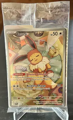 Pokemon Eevee TCG Prismatic Holo Promo Card 173 Factory Sealed Centered Mint - Image 2