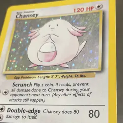 POKEMON CHANSEY #3/102 - HOLO RARE - BASE SET - 120HP - 1999 TCG CARD - Image 1