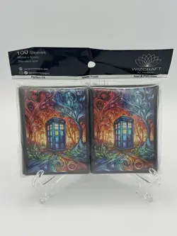 100 Pack Card Sleeves MTG CCG Dr. Who Tardis In Space Wizcraft 66x92 NEW - Image 1