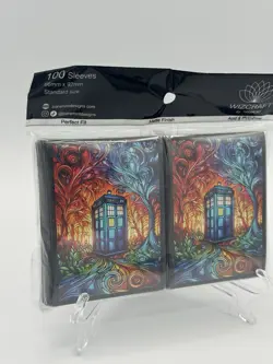 100 Pack Card Sleeves MTG CCG Dr. Who Tardis In Space Wizcraft 66x92 NEW - Image 2