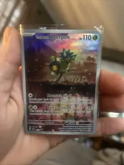 Pokemon TCG Teal Mask Ogerpon SVP 123 Black Star Promo Full Art Holo Card - Image 1