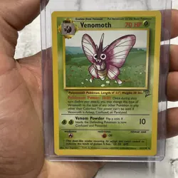 Pokemon Venomoth 31/130 Rare Base Set 2 Pokemon NM 2000 Vintage WOTC Card TCG - Image 1