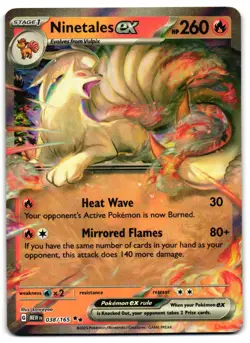Ninetales ex 038/165 - 151 Double Rare Pokemon TCG - LP Card - Image 1