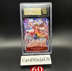 CGC PRISTINE 10 Monkey D Luffy SR ST10-006 ONE PIECE DAY 24 Promo Ex Vol. 3 card - Image 1