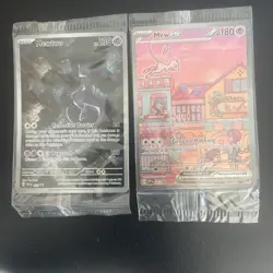 Mew ex 053 Mewtwo 052 Promo Cards Scarlet & Violet 151 NM/M Set - Never Opened! - Image 3