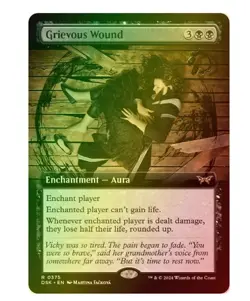 NM Foil R - Grievous Wound (Extended Art): Duskmourn: House of Horror - Image 1