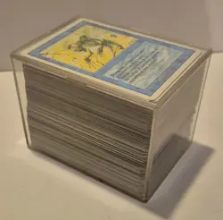 Stack Of Magic The Gathering Blue Cards From Revised Edition To About Legends - Image 1