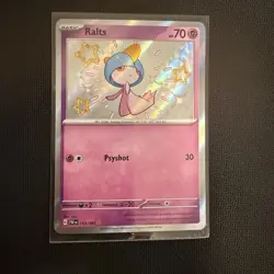 Ralts 153/091 - Pokemon TCG Paldean Fates Shiny Rare Card - NM - Image 1