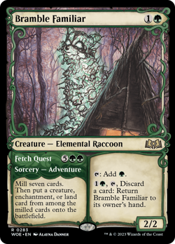 Bramble Familiar // Fetch Quest (FOIL) x1 - MTG Wilds of Eldraine WOE #283 - Image 1