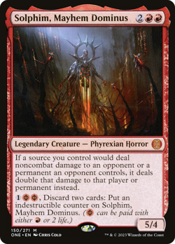 Solphim, Mayhem Dominus (REGULAR) x1 - MTG Phyrexia: All Will Be One ONE #150 - Image 1