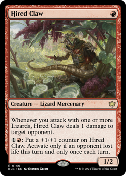 Hired Claw (REGULAR) x1 - MTG Bloomburrow BLB #140 - Image 1