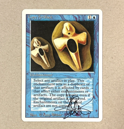 1x Vintage MTG Revised 3rd ed * Copy Artifact * Signed by artist Amy Weber * - Image 1