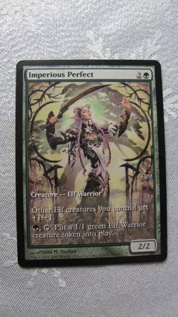 Magic the Gathering MTG Imperious Perfect Green Champs Promo Full Art - Image 1