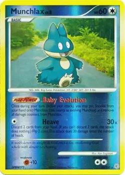 Pokemon Heavily Played Munchlax - 33/130 - Rare - Reverse Holo English - Image 1