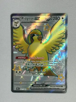 Pokemon TCG Pokemon Paldean Fates Pidgeot Ex Holo 221-091 NM/LP - Image 1