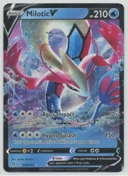 Milotic V 2020 Pokemon SWSH Rebel Clash Ultra Rare #043/192 - LP - Image 1