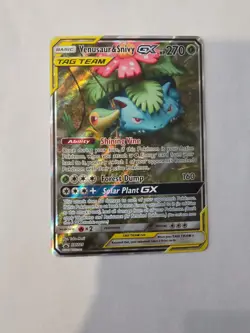 Venusaur and Snivy GX SM229 Pokemon TCG Tag Team Black Star Promo NM - Image 1