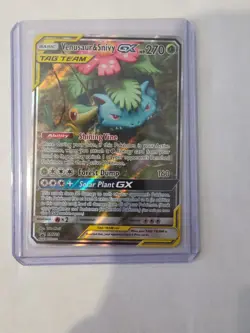 Venusaur and Snivy GX SM229 Pokemon TCG Tag Team Black Star Promo NM - Image 3