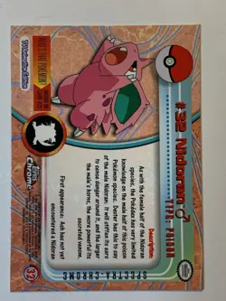 2000 Topps Chrome Pokemon Series 1 #32 Nidoran SPECTRA FREE COMBINED SHIPPING - Image 2