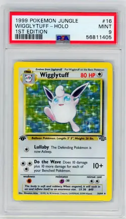 Wigglytuff 1999 Pokemon Jungle 1st Edition PSA 9 #16 - Image 1