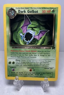 Dark Golbat 24/82 Team Rocket Regular LP Pokemon Vintage - Image 1