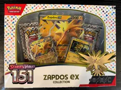 Pokemon TCG Scarlet & Violet 151 Zapdos EX Collection Box NEW SEALED - Image 1