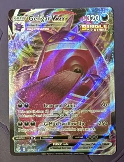 Pokemon Gengar VMAX Fusion Strike Ultra Rare Holo 157/264 320HP Single Strike - Image 1