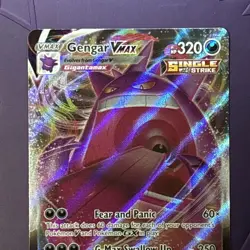 Pokemon Gengar VMAX Fusion Strike Ultra Rare Holo 157/264 320HP Single Strike - Image 3